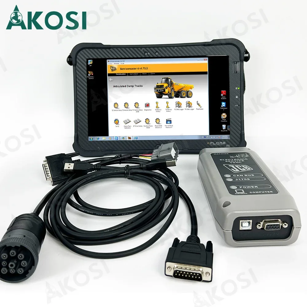 For JCB Service Master Spare parts jcb diagnostic scanner tool JCB Electronic Service tool diagnosis tool+Xplore tablet