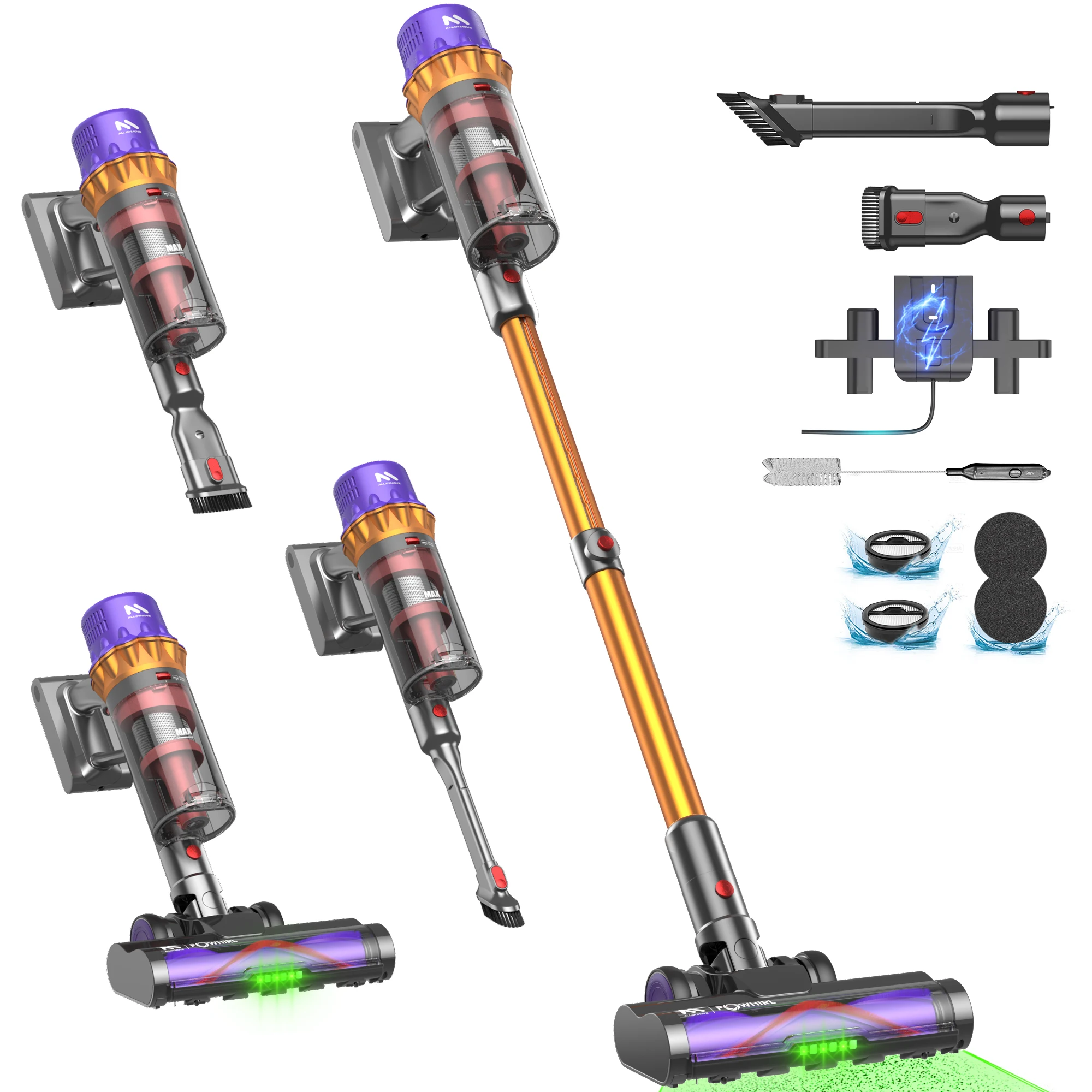 Refurbished AlloyMove By Erabros A05 550W Cordless Vacuum Cleaner 50KPa Strong Suction Handheld Stick Vacuum, 80Min Runtime, LED Display, 1.5L Dust Bin, Anti-Tangle Brush Vacuum Cleaner for Home Clean Carpet Hard Floor Pet Hair (Refurbished) - AliExpress 6