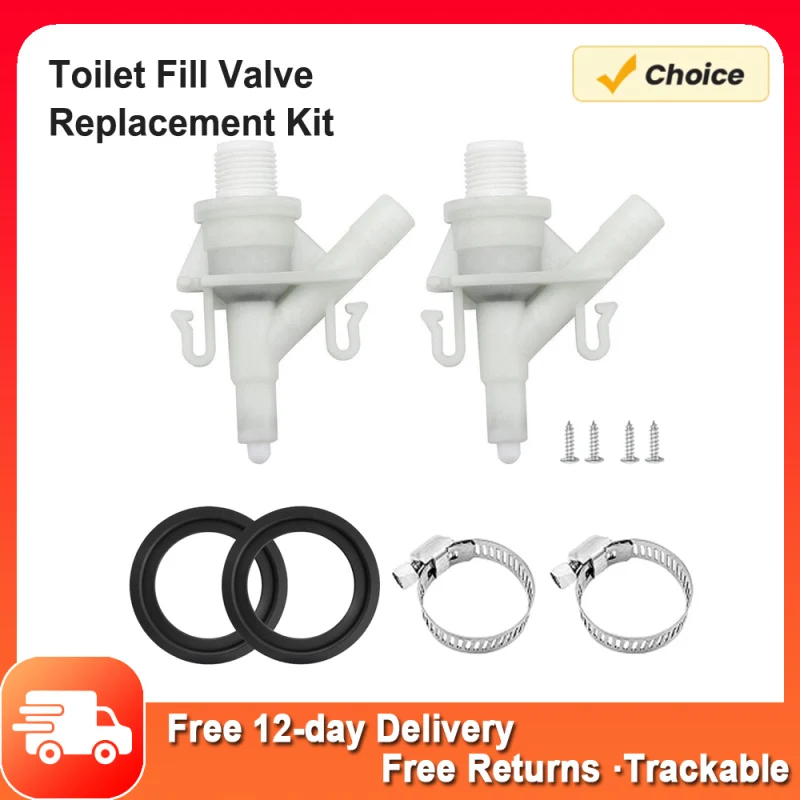 2 Pack Water Valve Kit Replacement for Sealand Dometic 300 310 320 Leak-Proof Upgraded RV Toilet Fill Valve Replacement Kit