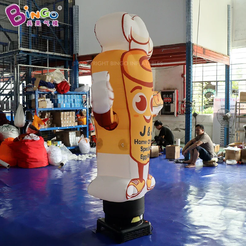 2 M (6.5ft) Inflatable Burrito Chef Crepes Chef Blow Up Air Dancer สําหรับตกแต่งร้านอาหาร-ของเล่น