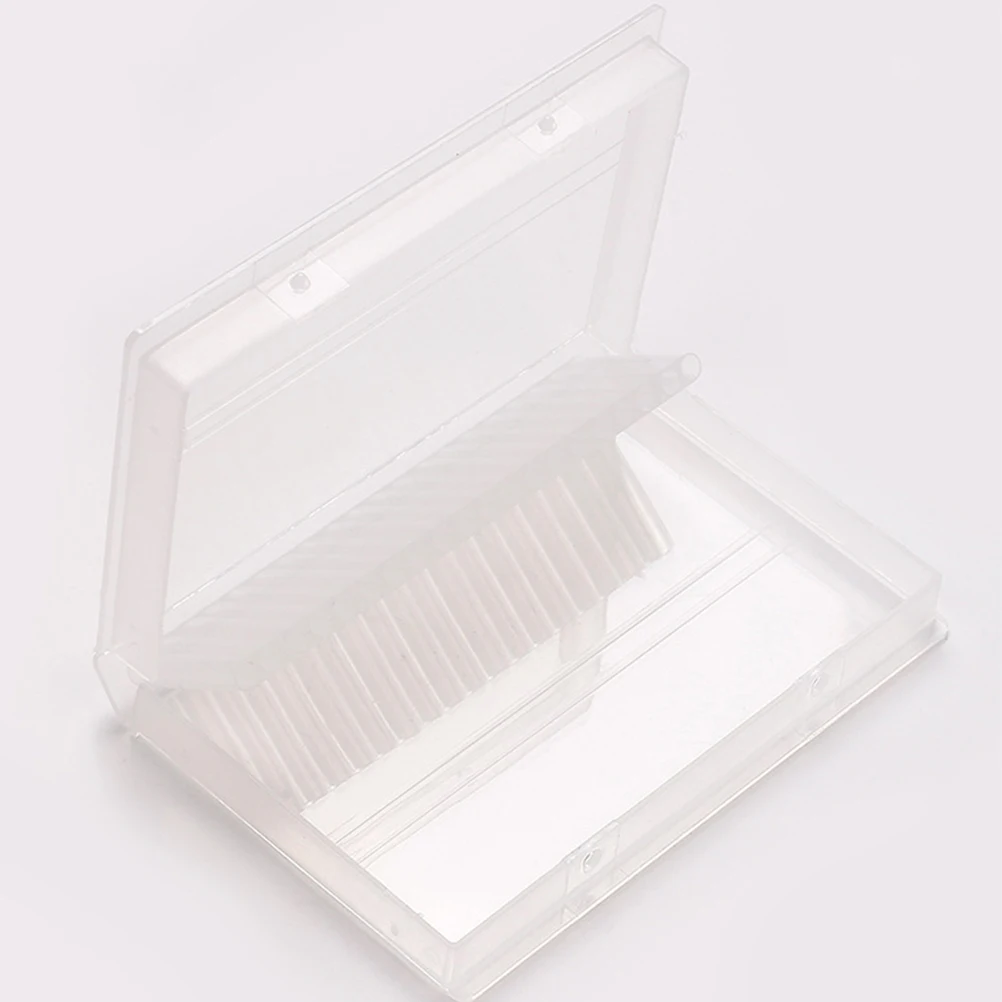 

2pcs Nail Drill Bit Case Holder Organizer Storage Box 20 Holes Portable Dust Cover Durable Material Nail Salon Supply