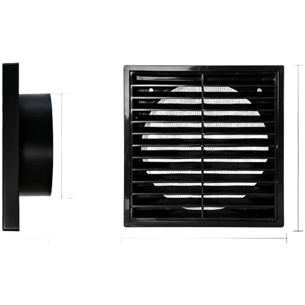 Fan Fixed Grille Square Pipe Rainproof Ventilation Louver Grille  Air Outlet Cover Wall Or Ceiling Installation For Kitchen