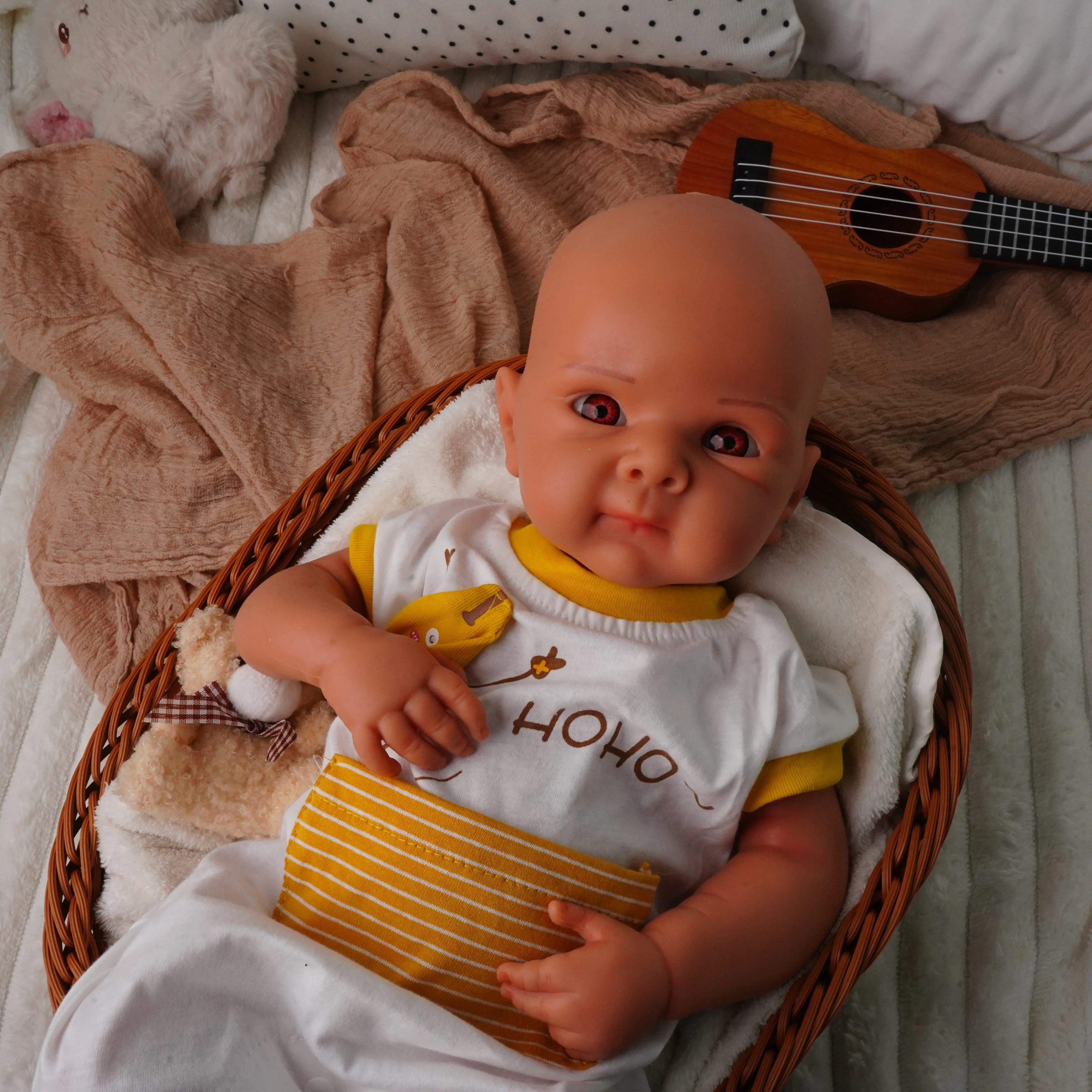 20,07 Zoll Mädchen-Reborn-Puppe, 51 cm, realistisches Design, Silikon-Baby-Puppe mit weicher Haptik, 3,4 kg, Spielzeug, Kindergeschenk
