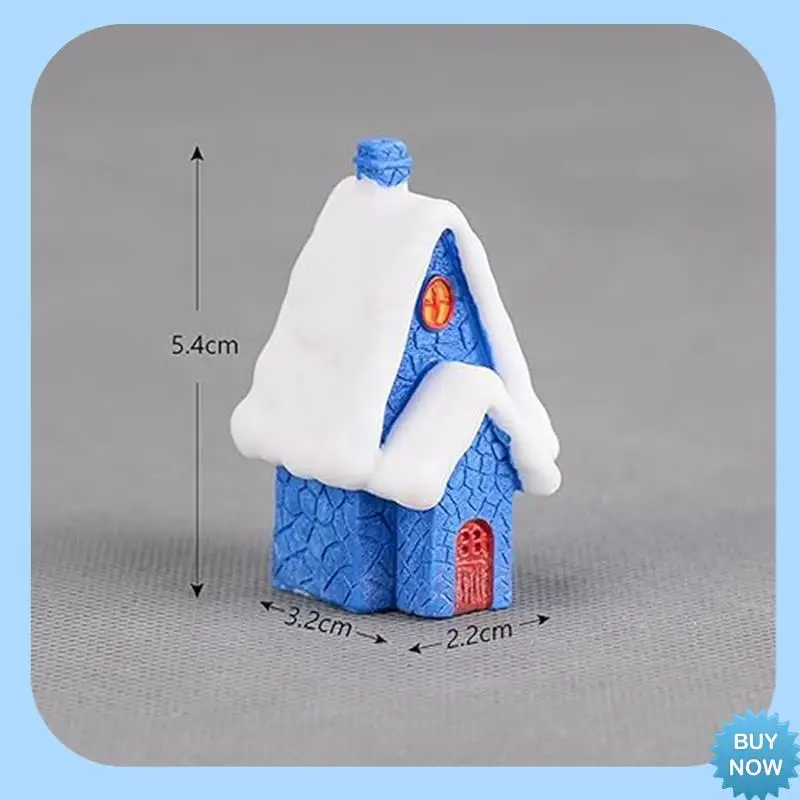 

A47Z Christmas Miniatures Figurines, Mini Christmas Snow House Decor Ornaments, Christmas Doll House Fairy Garden Decorations Du