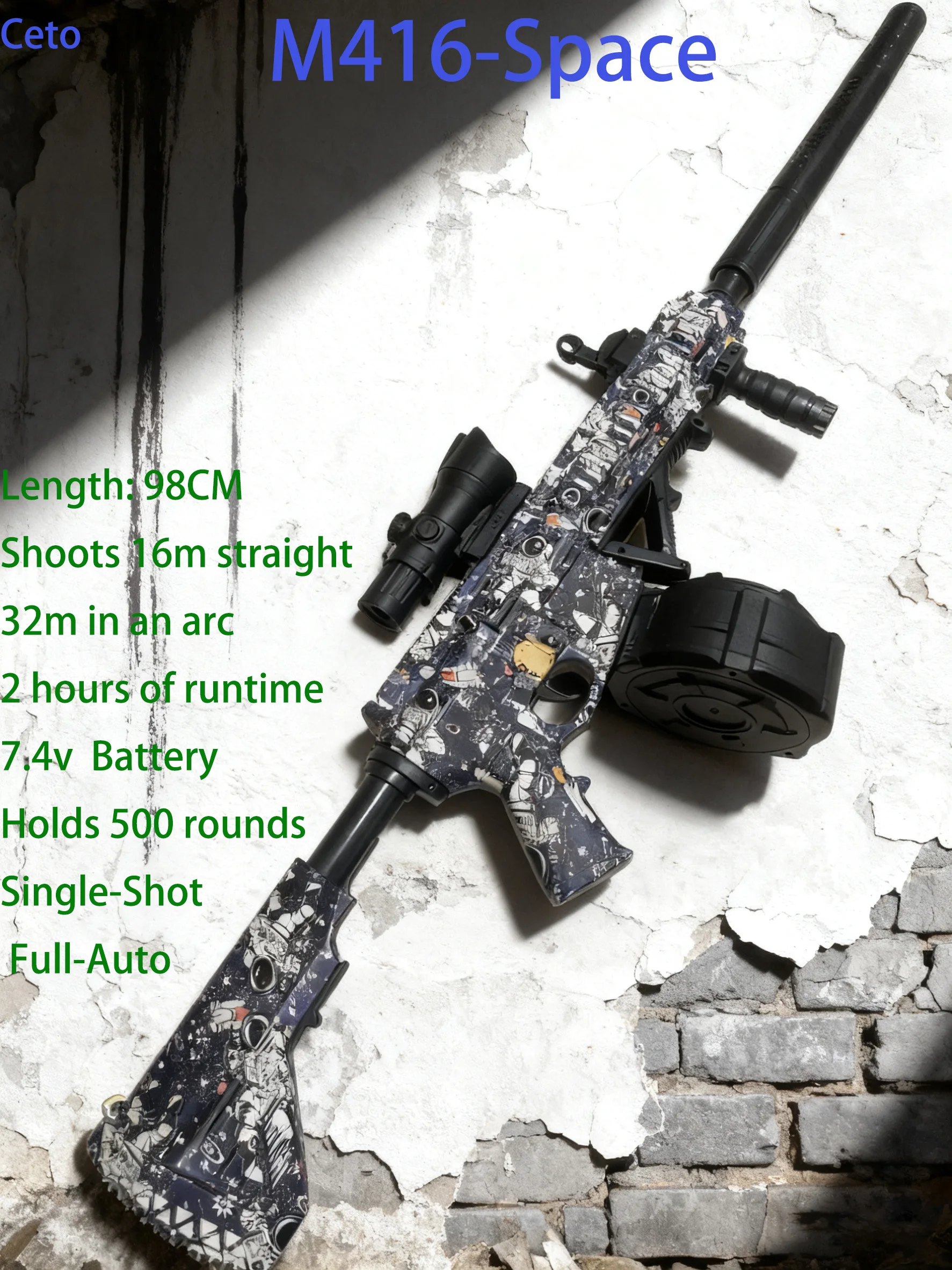 آمنة صديقة للبيئة جل الناسف بندقية السيارات الكهربائية طويلة المدى لعبة الرماية في الهواء الطلق لمعركة الفريق والكبار للهدايا #2