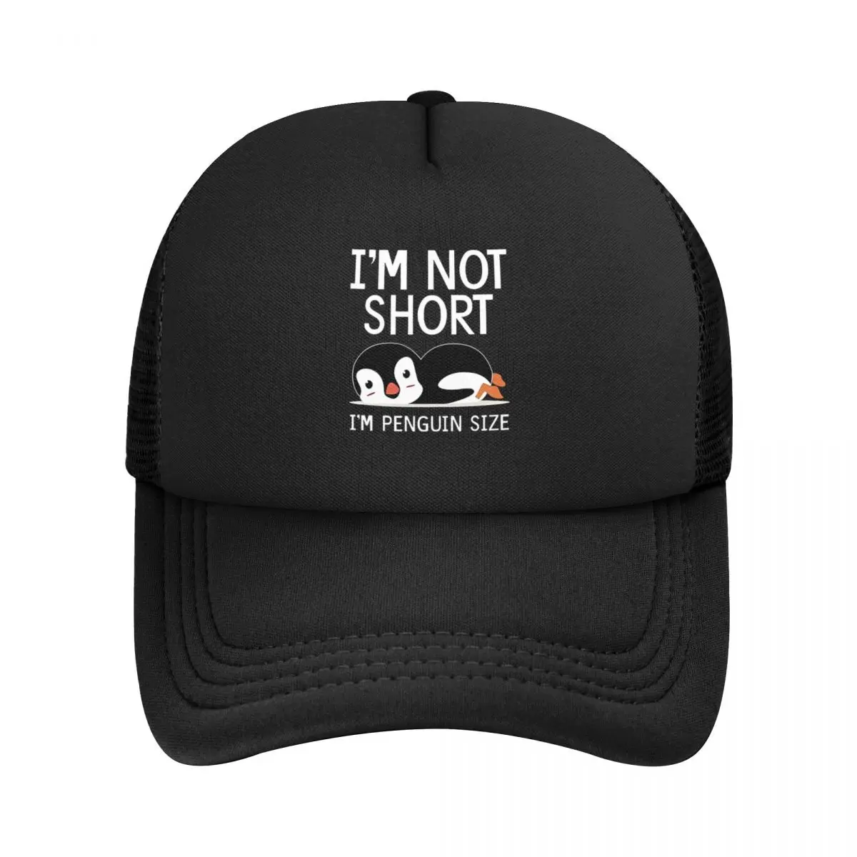 Im Not Short Im Penguin Size Letter Animals Print Hat Caps Men Caps For Men Cap Man Summer Man Hat Baseball Cap