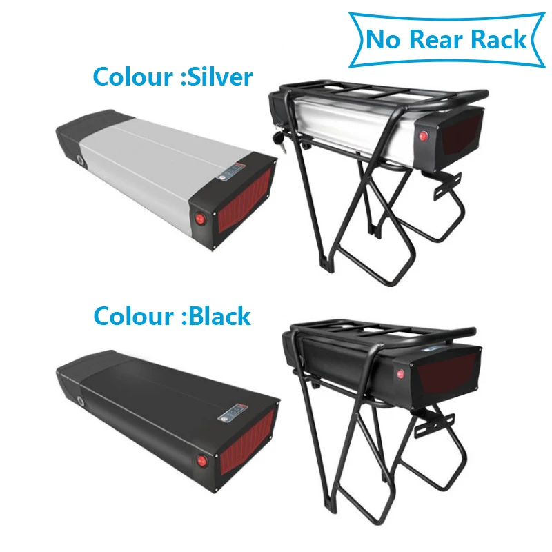 36V 48v Volt Rear Rack Li-ion Batteries Pack 12.5ah 20ah 22.5ah 25ah For City Bike Luggage Carrier Battery with Free Charger