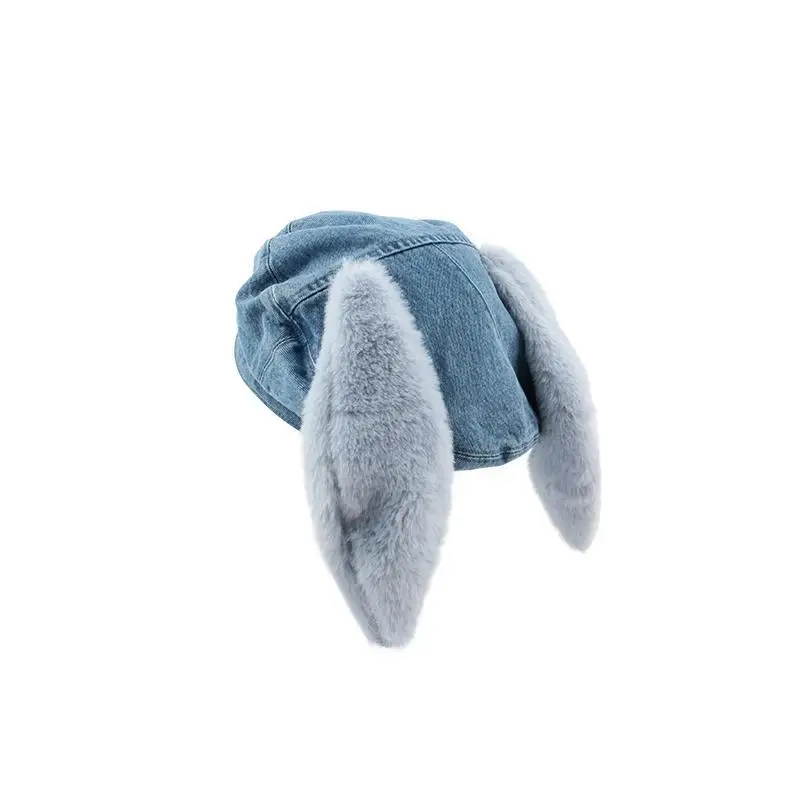 

1Pc Creative Cute Rabbit Ear Shape Decorative Beret Women Autumn Winter Fashion Personality All-Match Cartoon Beret