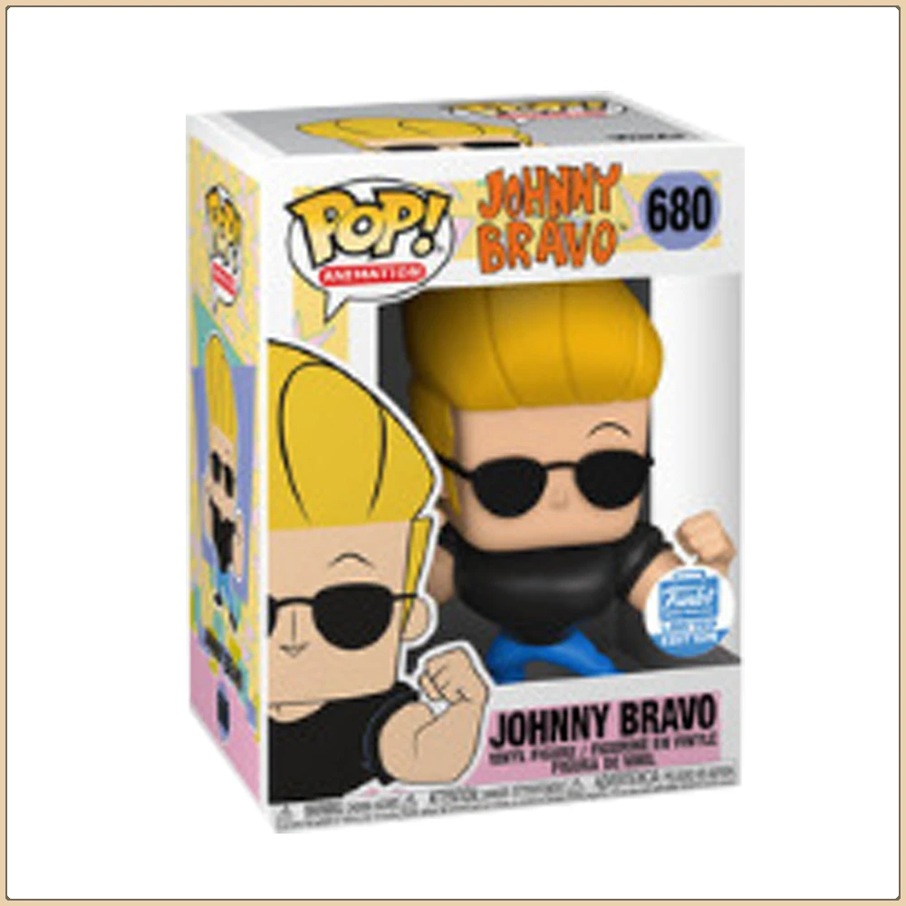 

Funko POP Johnny Bravo Action Toy Figures Cartoon Animated Characters Handsome Blond Guy Desktop Ornament Decoration Model Gift