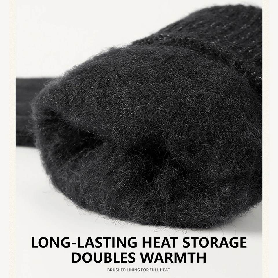 GTUBIKE شتاء دافئ قفازات محبوكة الهاتف المحمول شاشة تعمل باللمس قفازات محبوكة الشتاء سميكة الدافئة في الهواء الطلق قفازات للرجال والنساء #3