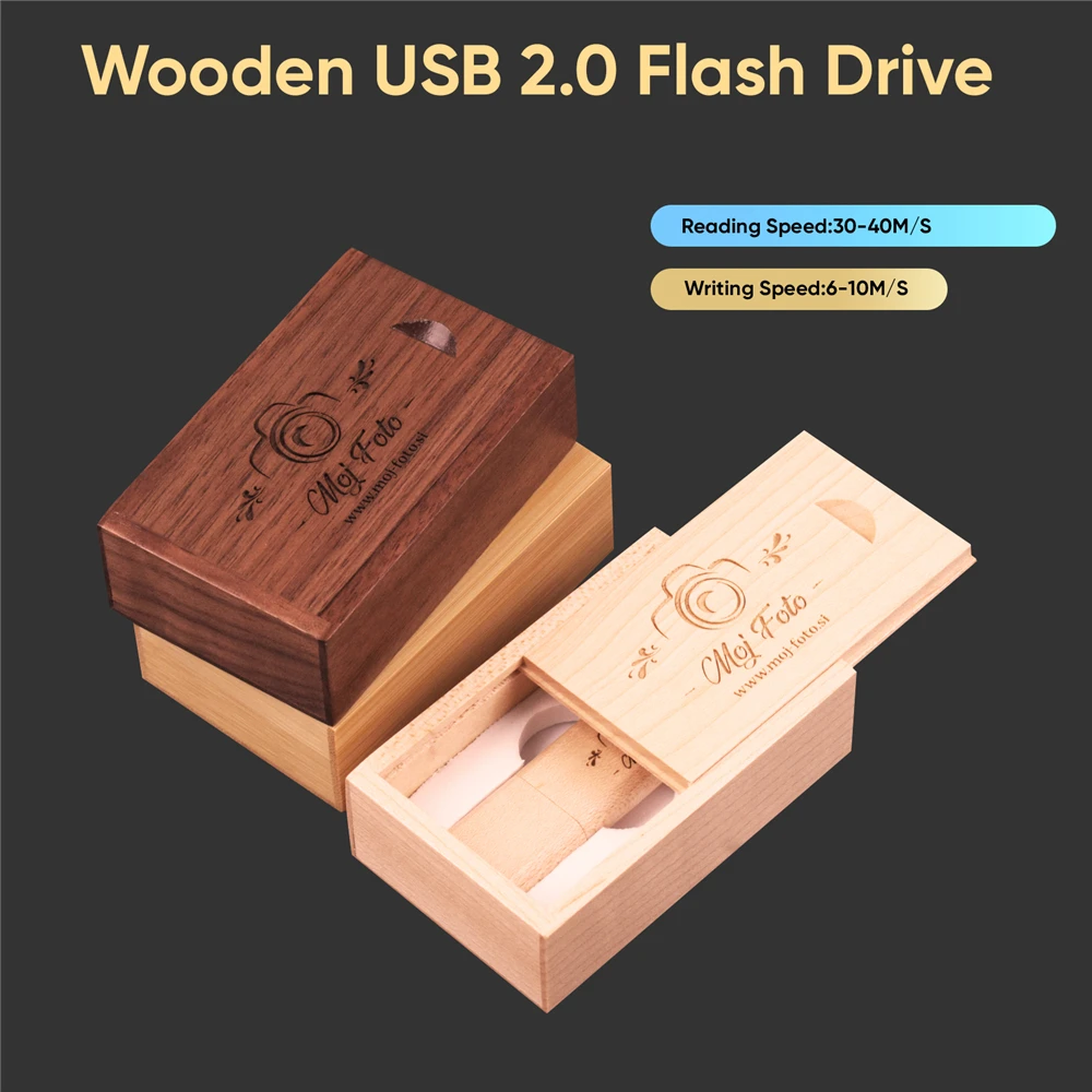 JASTER CustomDrewniany bambusowy pendrive USB pendrive pendrive 4GB 16GB 32GB 64G USBcreative osobisty ślub LOGO