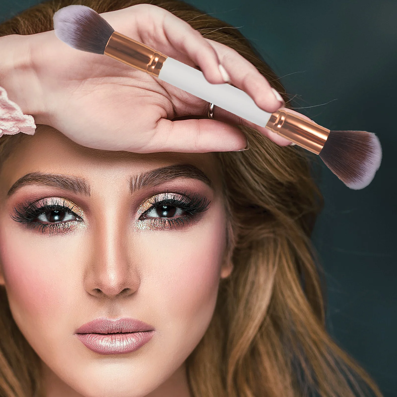 

Professional Makeup Brush Wooden Handle Nylon Bristles Cosmetics Set for Daily and T-01-455 No Shedding