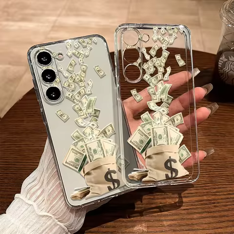 Banknote Money tree Cool For Samsung Galaxy Case S24 S23 S22 S21 Ultra Plus Fe A55 A54 A53 A52 A35 A25 A15 5G Phone Y2k Cover