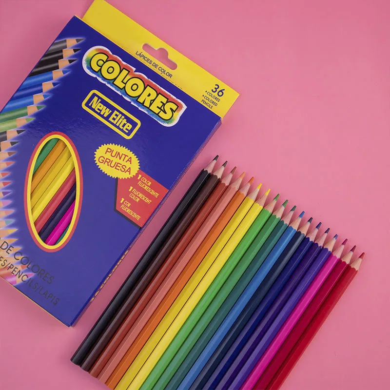 12/24 Colors Quality Colored Pencil Durable Refill Students Painting Tool Drawing Stationery Colored Pencils Kids Drawing Toys