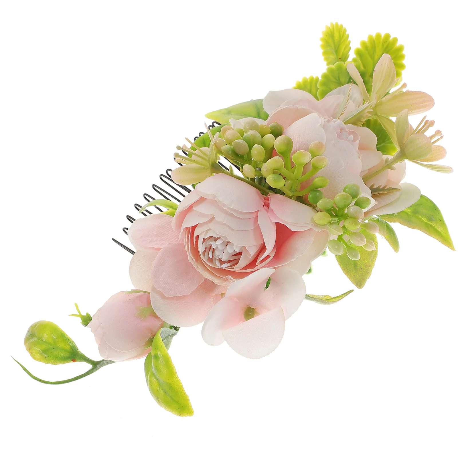 

Шикарная шелковая расческа для волос с цветком, свадебный головной убор, аксессуар для подружки невесты, декоративный парик для выпускного вечера для женщин, банкет, пляж