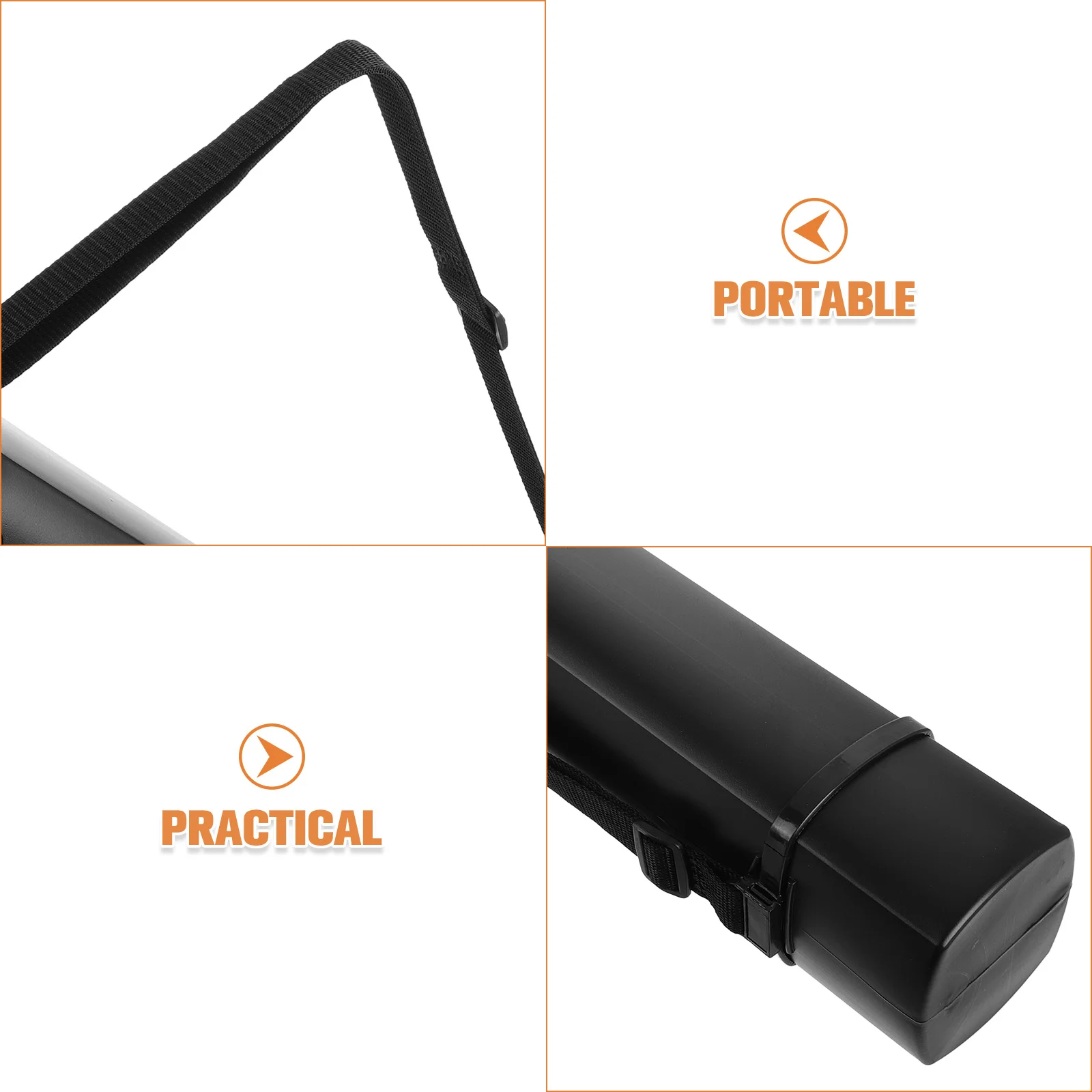 Anti-Slip Roll Poster Tube Telescoping Plastic Design Extendable Handle Fliptop Access Storage for Blueprints Posters Large