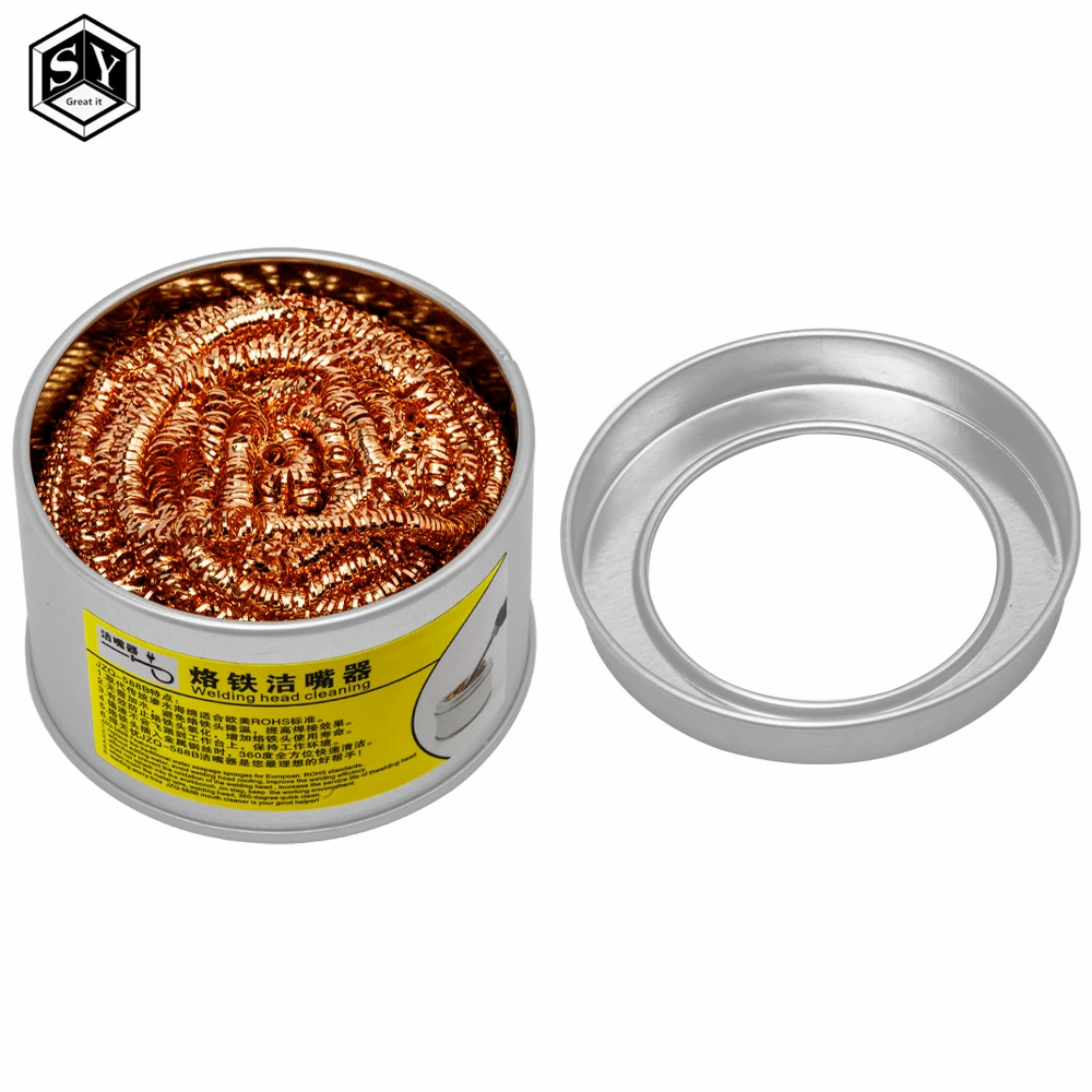 Desoldering soldering iron mesh filter cleaning nozzle tip copper wire ball clean ball dross box Cleaning Ball