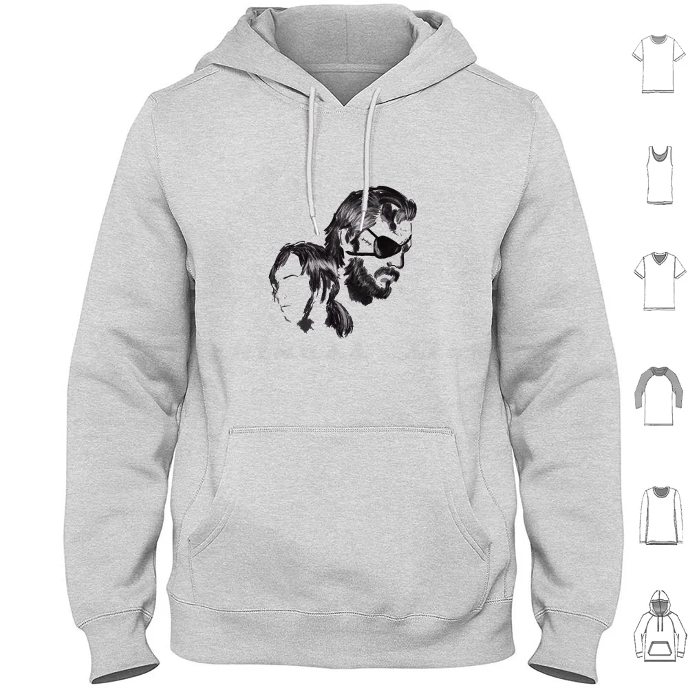 Metal Gear Graffitti Hoodie Cotton Long Sleeve Metal Gear Solid Hideo Kojima Videogame Snake Quiet Gamer Cool Greyscale