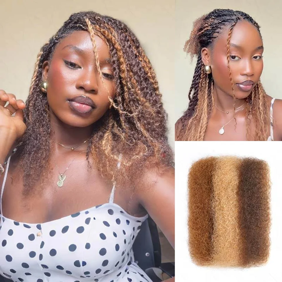 

Afro Kinkys Bulk Human Hair For Dreadlocks Extensions Bulk 20inch 50 Gram 4c Curly Human Hair Mini Twists Braids Natural Black