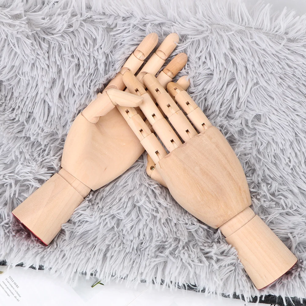 Sketch Mannequin Model Home Decor Movable Limbs Human Artist Models Flexible Jointed Doll 10 Inches Tall Wooden Hand Model