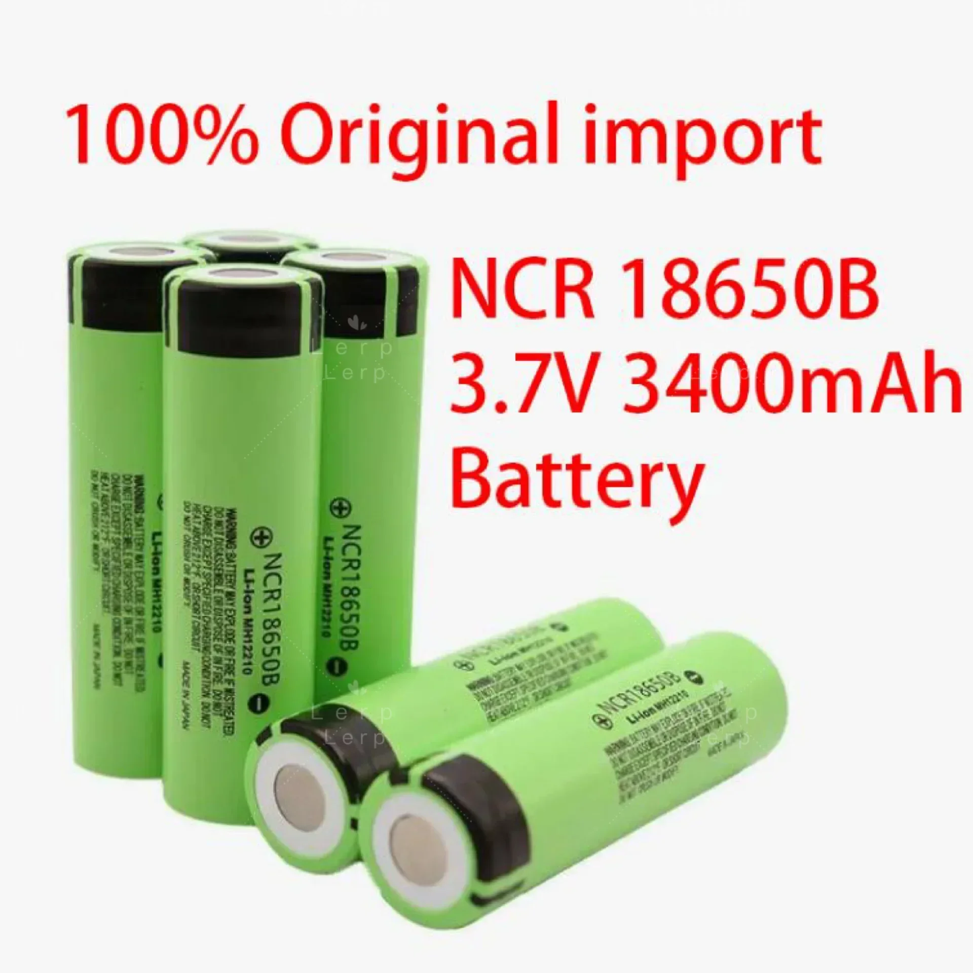 100% original imported lithium battery ncr18650b rechargeable battery 34B 3.7V 3400mah for flashlight / portable printer 1-10pcs