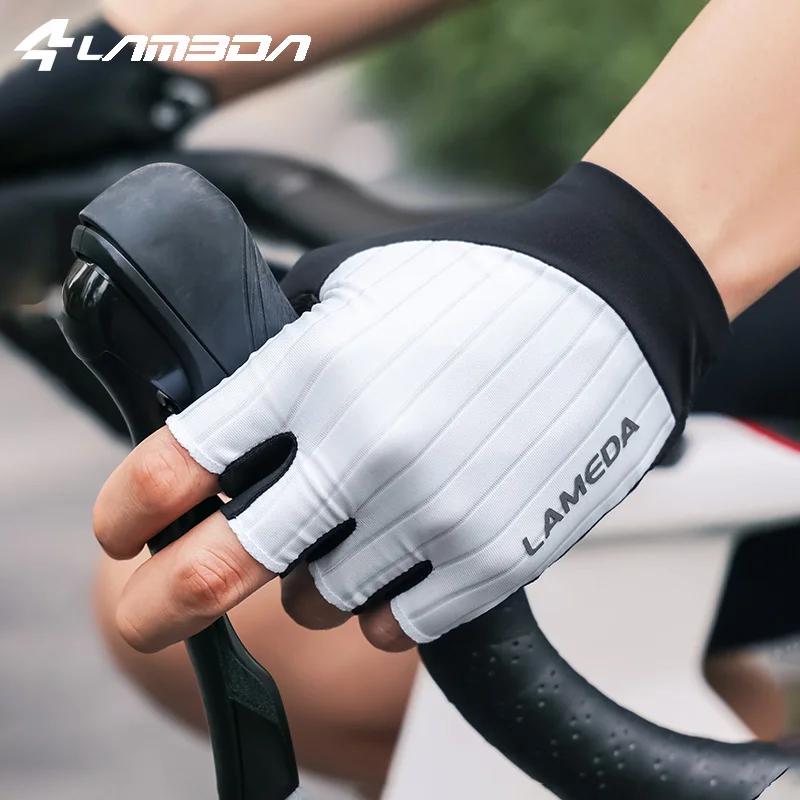 LAMEDA Summer Cycling Half Finger Gloves Cycling Short Finger Gloves Men's and Women's Lightweight Sweatproof Cycling Gear