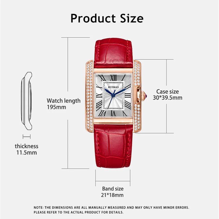 RUIMAS Fashion Automatic Mechanical Watch for Women Luxury Leather Ladies Wristwatch Waterproof Female Clock Reloj Mujer 6773