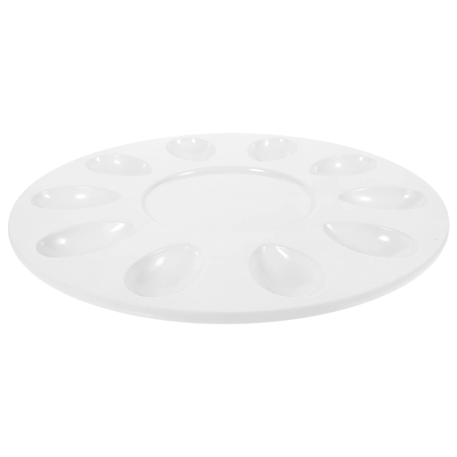 Taca na jajka w sosie pieprzowym, melamina, nieprzywierająca, z wieloma przegródkami, wielokrotnego użytku, do serwowania na przyjęciach, do domu, kuchni, taca na owoce morza.