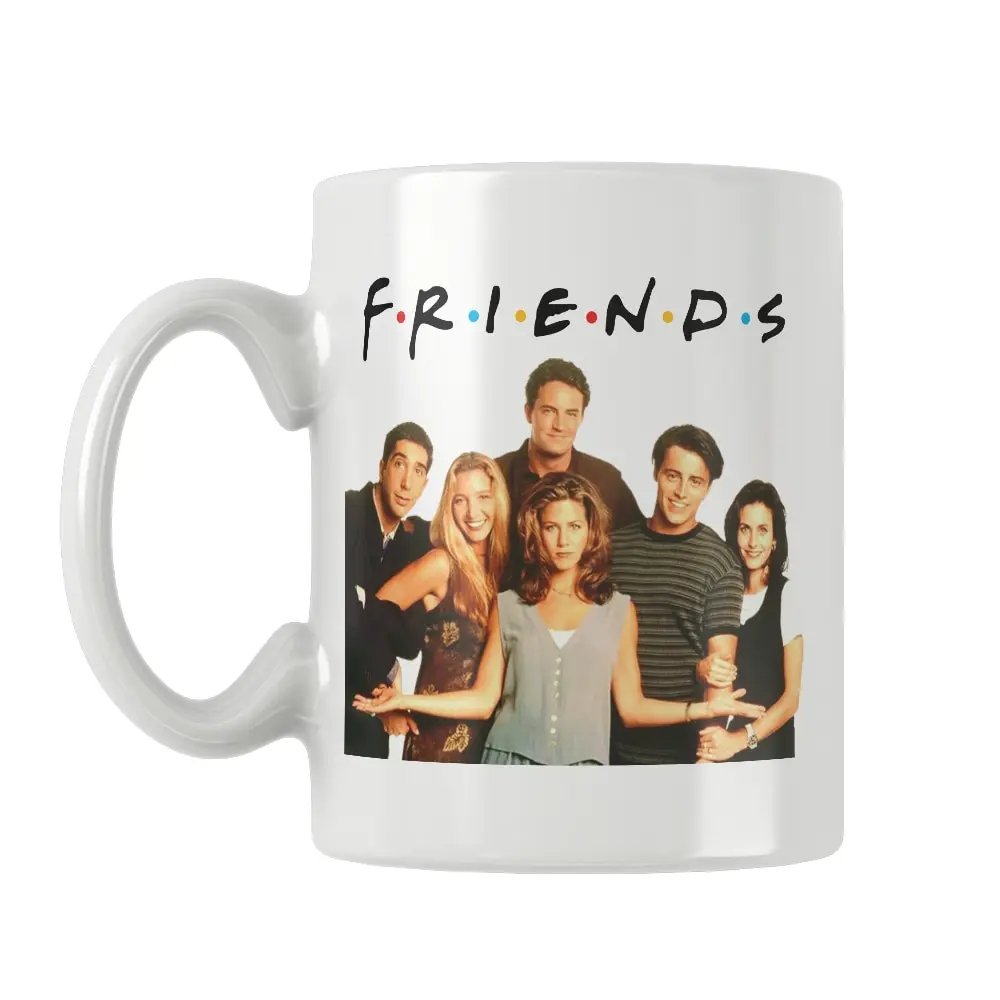 Friends Printed Mug Funny Coffee Tea Cup Gift White Chandler Bing Monica Joey Tribbiani Rachel Green Ross Geller Phoebe Buffay