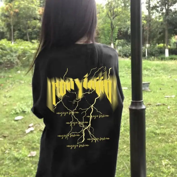 Damskie koszulki z krótkim rękawem, eleganckie, w stylu koreańskim, letnie, wygodne, luźne, graficzne, estetyczne, codzienne, retro, streetwearowe topy.