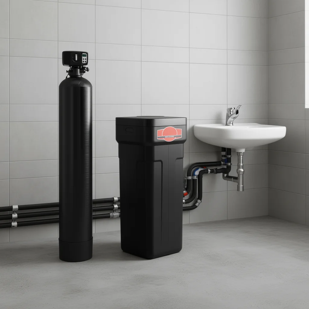 Water Softener System 64000 Grains Digital Control  Hardness Reduction Bypass Valve Electric Operation