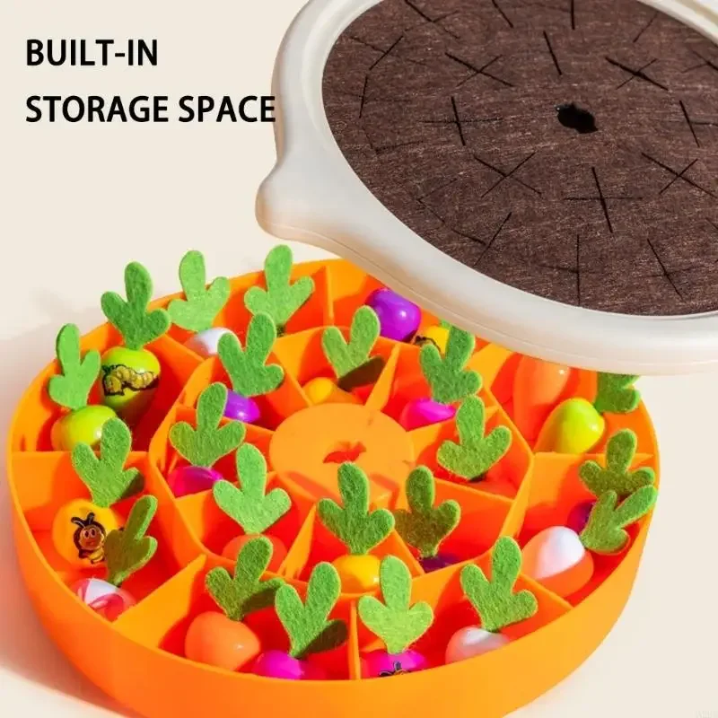Colorful Carrot Harvest Educational Game For Ages 3+ Strengthens Hand Eye Coordination Using 15UB