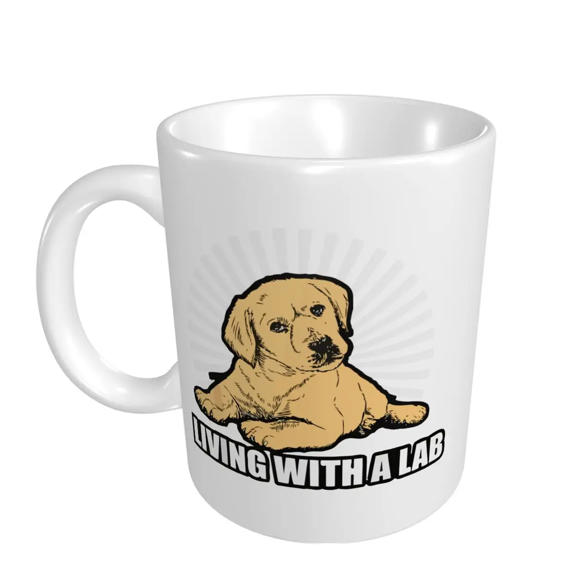 Mark Cup Mug Labrador Retriever Dogs Living With A LAB Coffee Mugs Tea Milk Water Cup Travel Mugs For Office Home