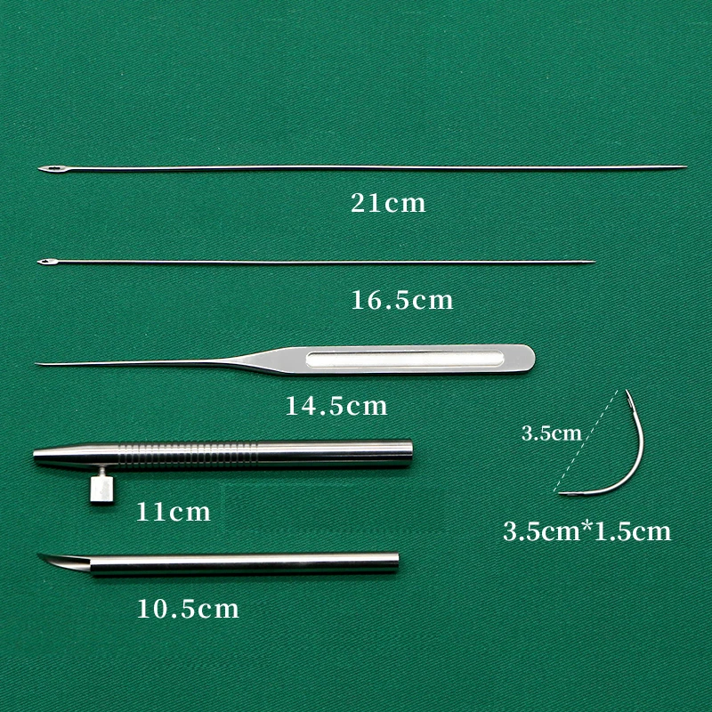 Facial tissue puncture guide needle face lift operation line carving large V embedding line