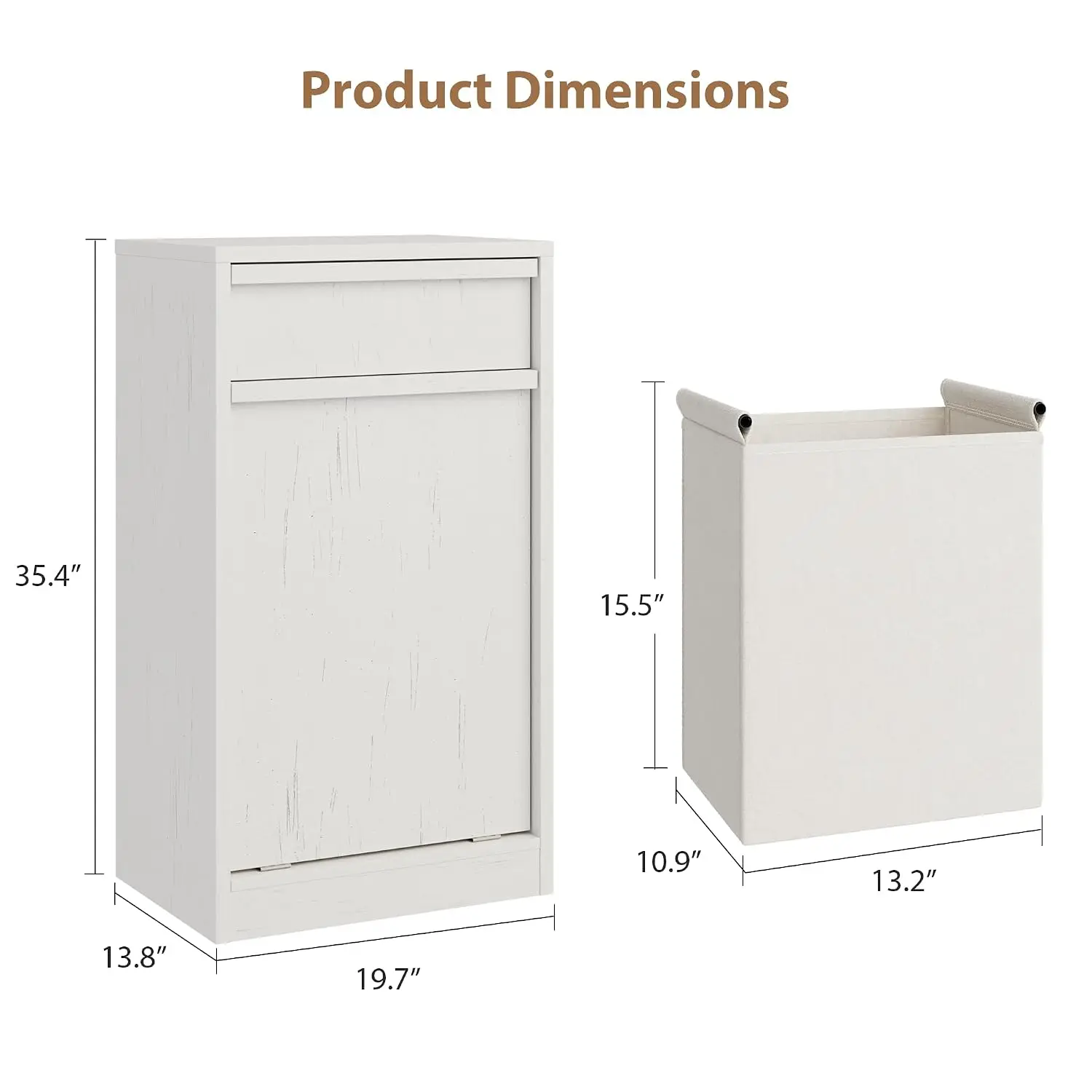 Single Tilt Out Laundry Hamper, Kitchen Trash Can Cabinet, Customized