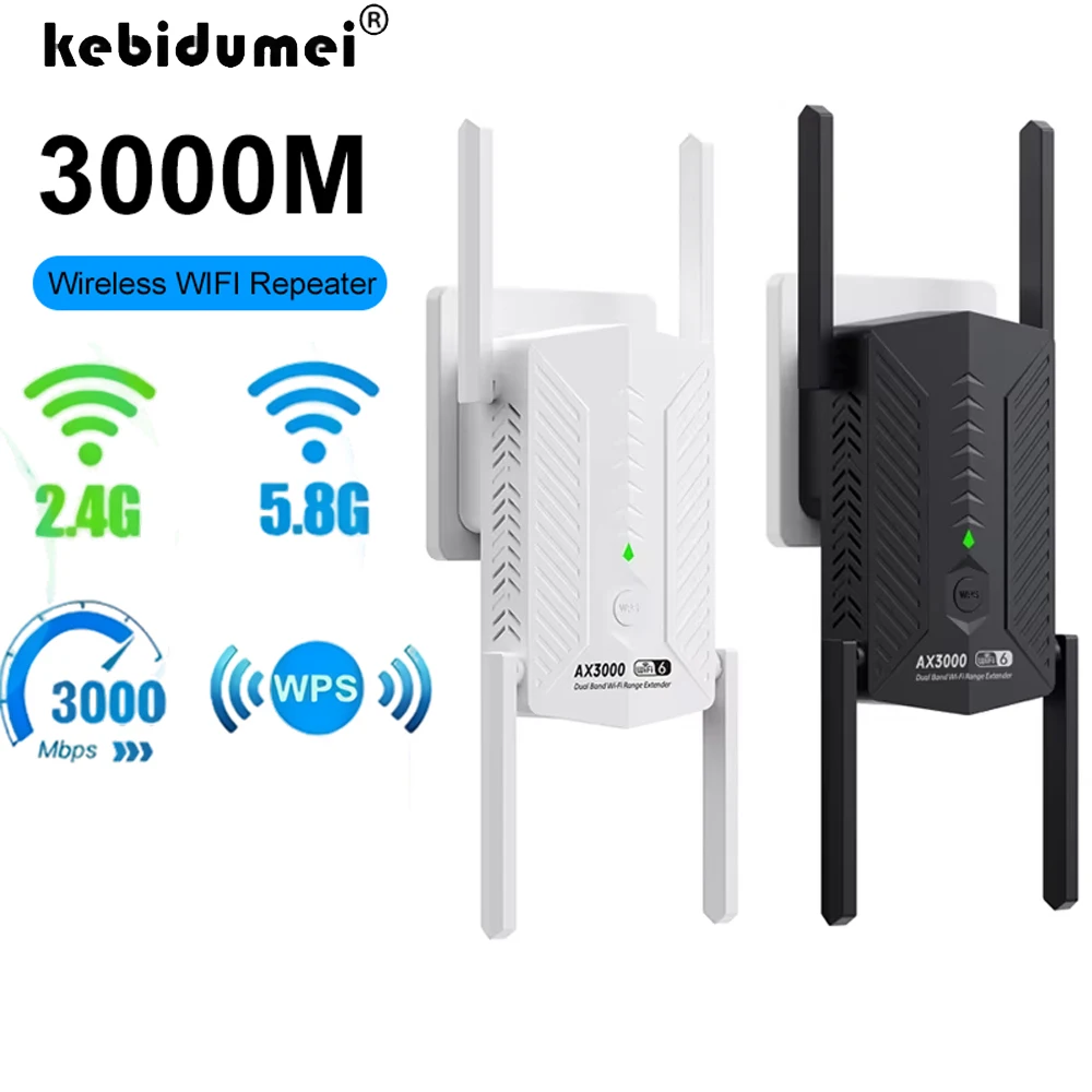 

3000Mbps Wireless WiFi Repeater Router Signal Booster 5GHz 2.4GHz WiFi Long Range Extender Router Wireless Network Card For Home