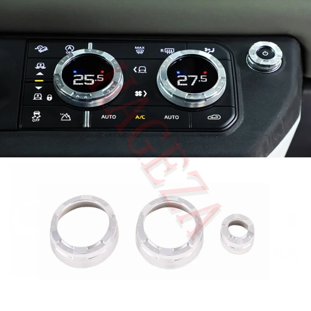 

For Land Rover Defender 2020-2024 Aluminium alloy Auto Central Control AC Volume Knob Ring Cover Car Refit Accessories