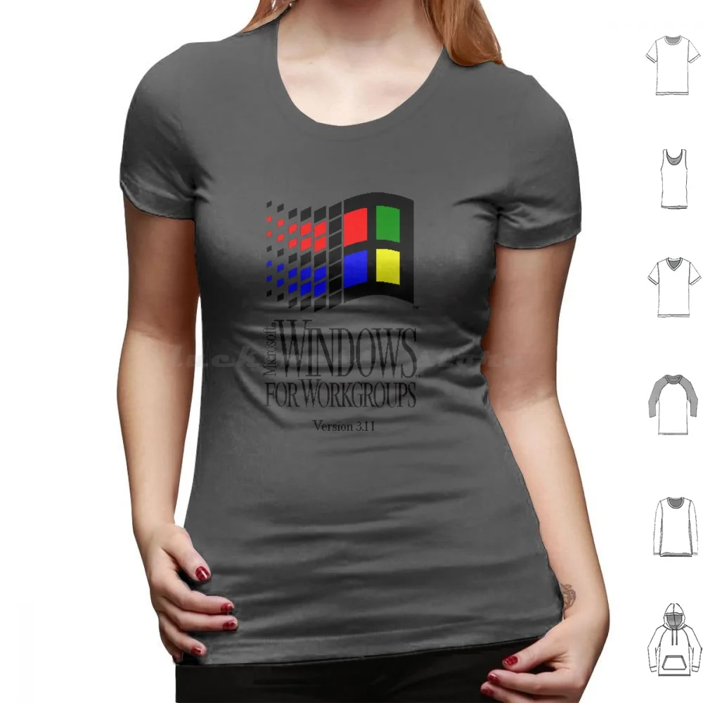 Windows 3.11 T Shirt 6xl Cotton Cool Tee Computer 80s Windows 3 11