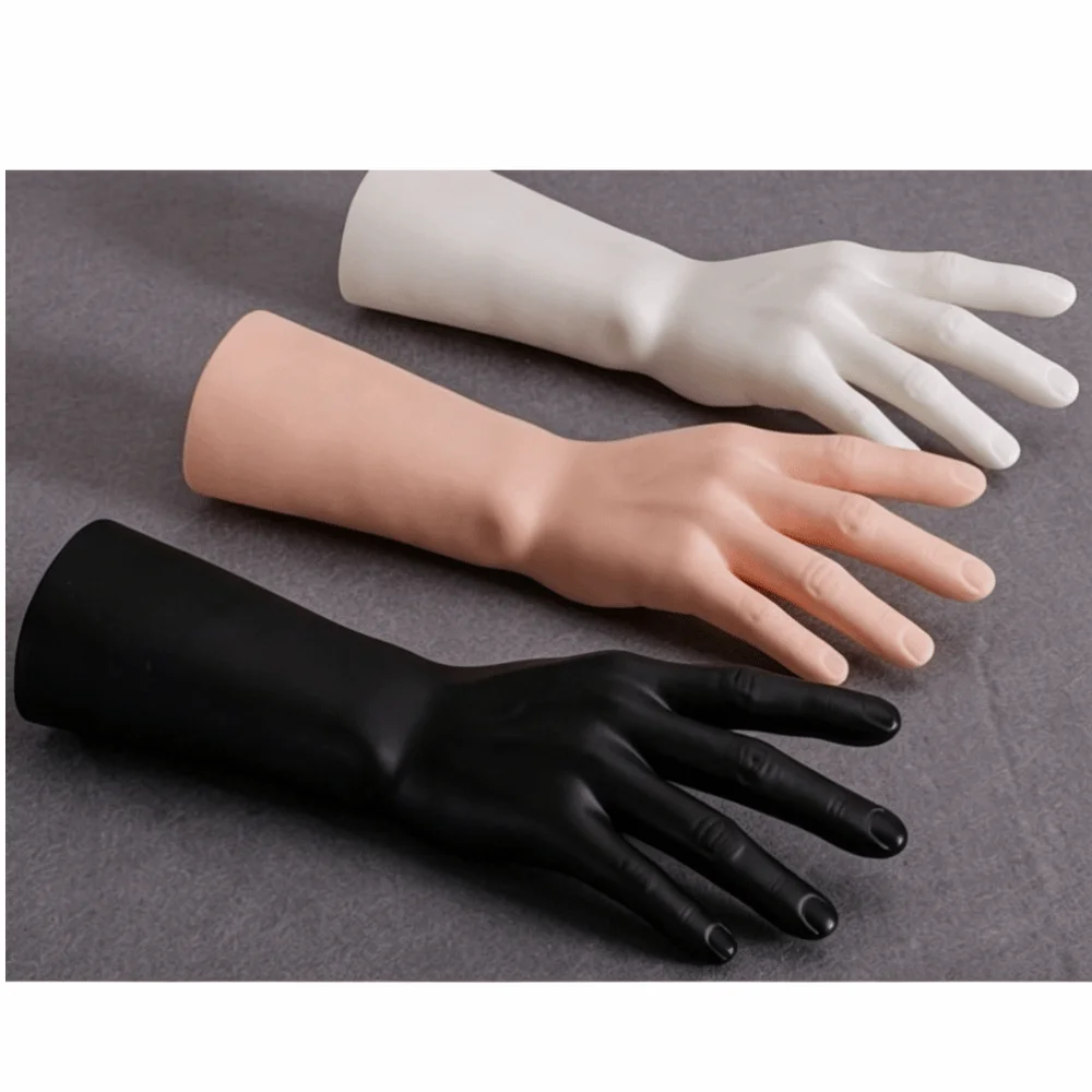 Photography Props Matte Hard Male Hand Model Realistic Standing Mannequin Hand Durable Portable Hand Display Stand Watch Display