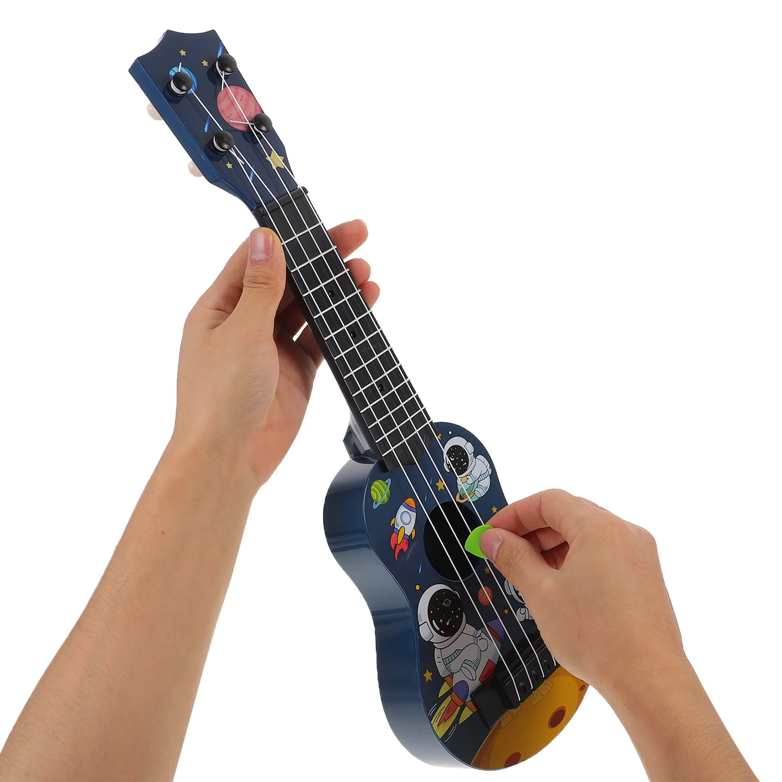 Música estilo chinês pequena guitarra criança crianças brinquedos mini ukulele plástico criança instrumento musical crianças