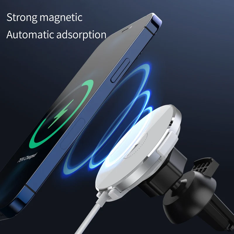 Magnetic Wireless Charger For iphone 13 Pro Max Mobile Phone Car Magnetic Wireless Charger car phone holder For iphone12 Pro Max