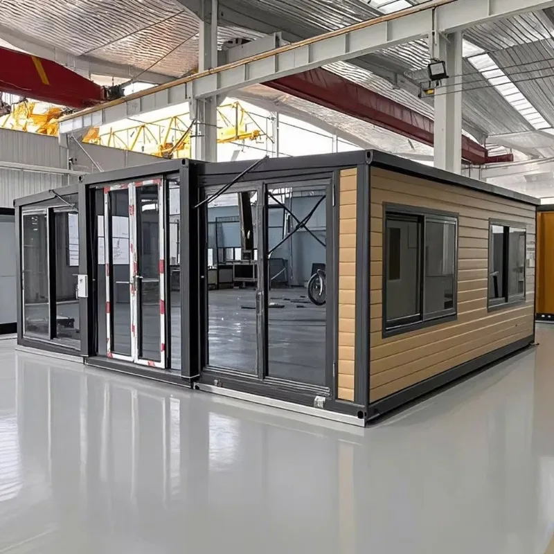 Security Prefabricated 20Ft 40Ft Expandable Container House Steel Structure Prefab Light Steel Foldable Home Casa Contenedor