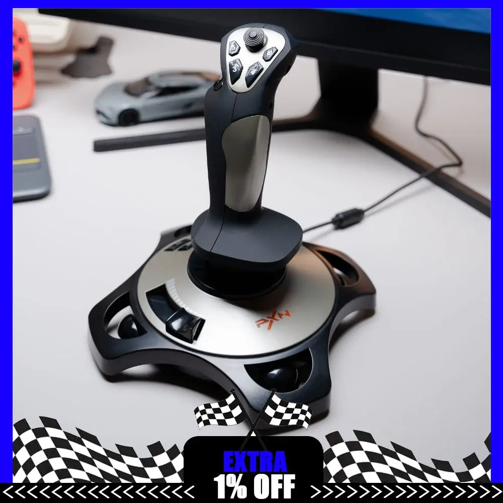 PXN-2113 Pro Joystick Flight Simulator Gamepad Controller PC Flight Simulation Cockpit Stick for PC/Desktop Game Accessories