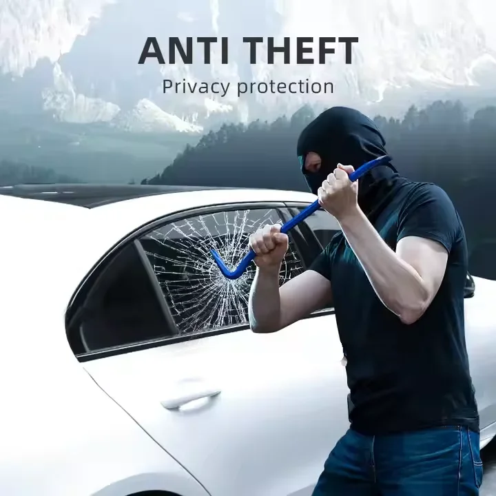 ฟิล์มกรองแสงรถยนต์นาโนเซรามิกแบบสปัตเตอร์ยอดนิยม 70% VLT ป้องกันการระเบิด ติดตั้งง่ายด้วยกาวในตัว ป้องกันแสงแดด