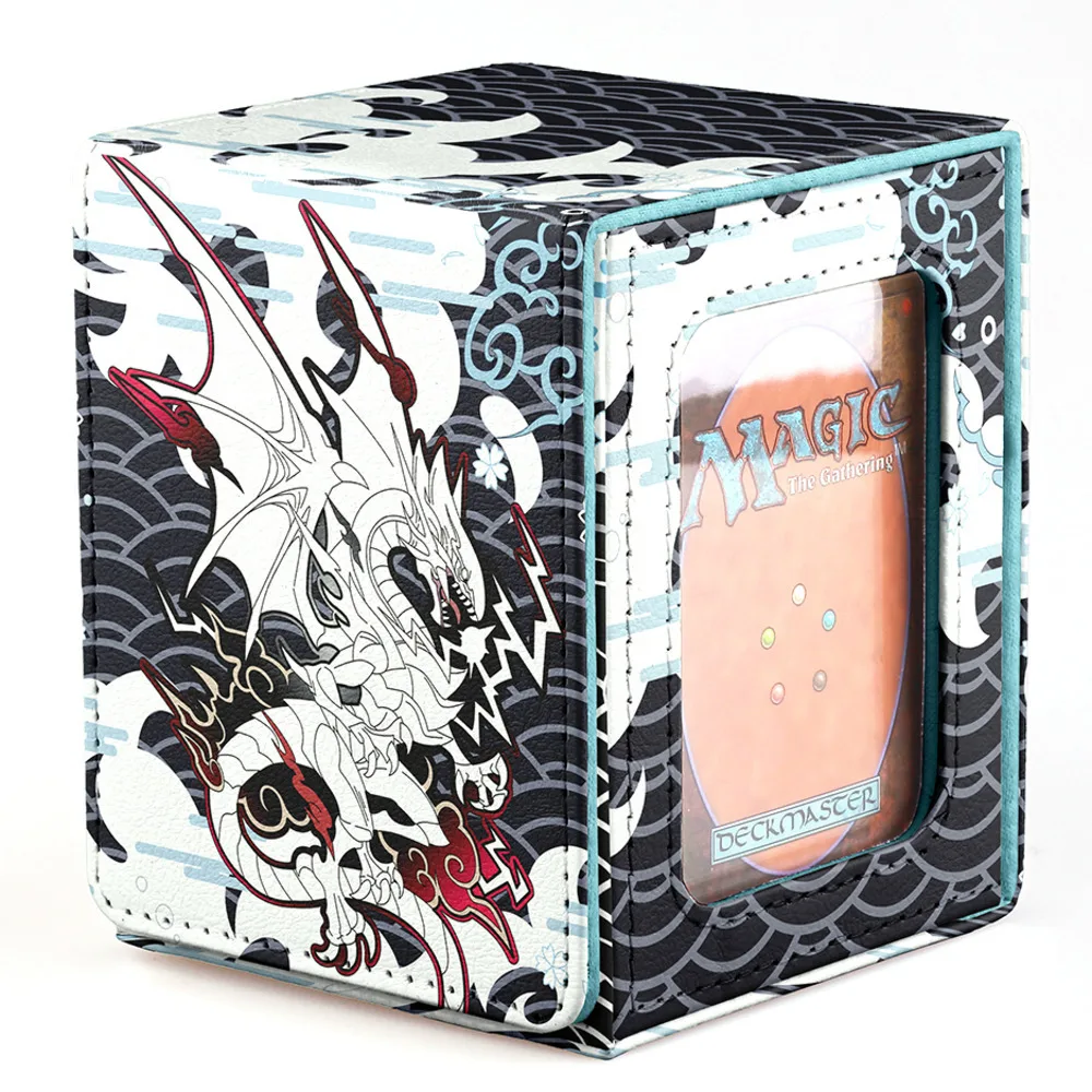 Card Deck Box Large Size Fit For 100+Single Sleeved Card With 2Dividers,Trading Commander Deck Box Compatible With Mtg Card Deck