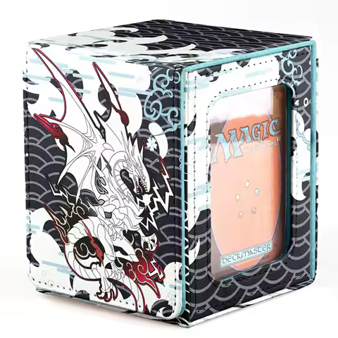 Card Deck Box Large Size Fit For 100+Single Sleeved Card With 2Dividers,Trading Commander Deck Box Compatible With Mtg Card Deck