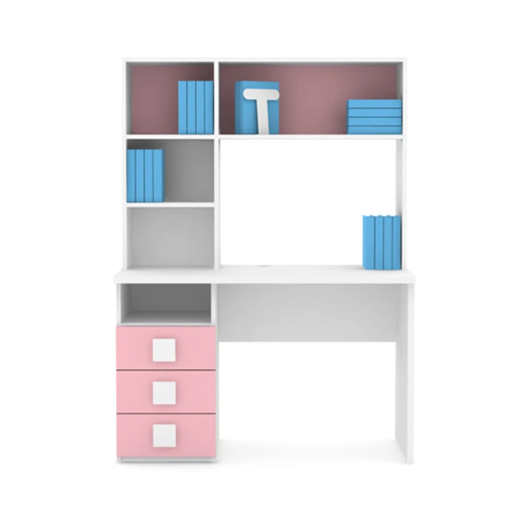 고품질 가족용 어린이 공부 책상, 대용량 책장 포함