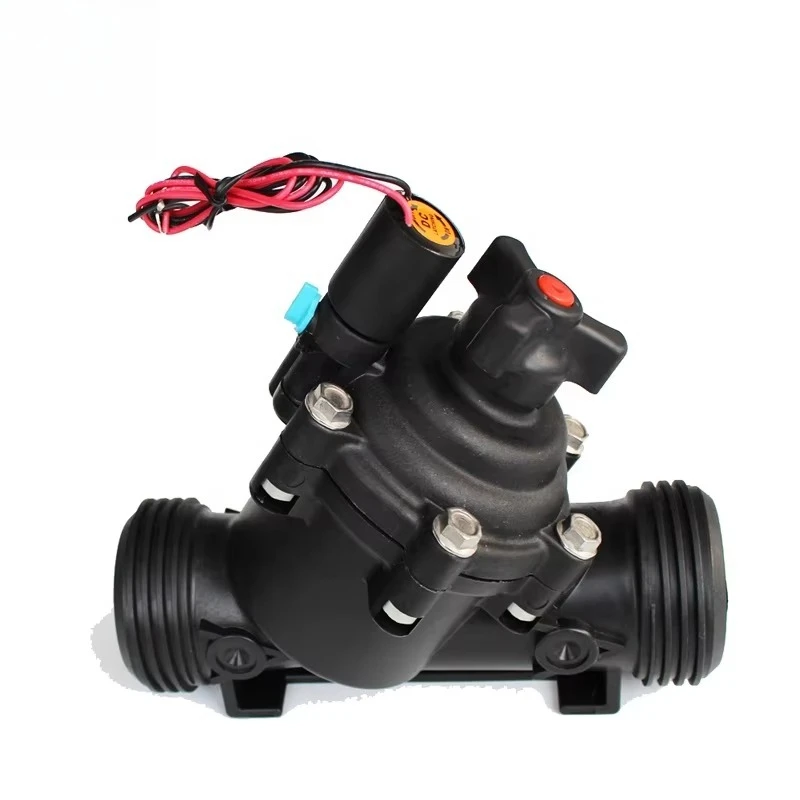 201BM 2" Plastic Solenoid Valve Electric Remote Control Irrigation 2 Inch Agriculture Landscaping Female BSP Flange DN250 AC DC