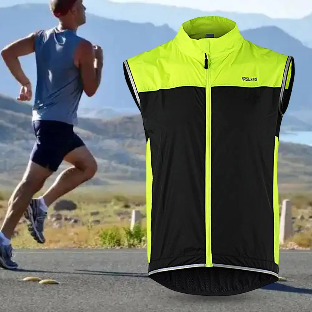 

Super Soft Sporty Multipurpose Contrast Color Vest Male Running Vest All Match for Cycling