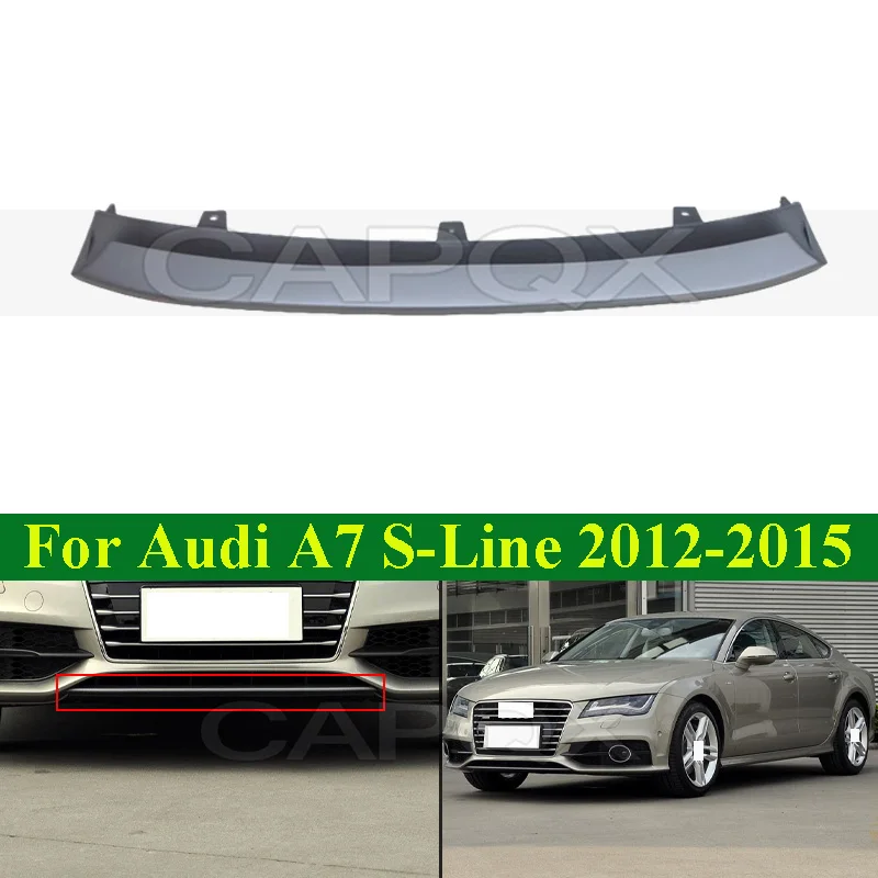 CAPQX Front Bumper Lower Guard Deflector For Audi A7 SLine S-Line 2012-2015 Front Bumper Lower Spoiler Lower Diffuser Lip